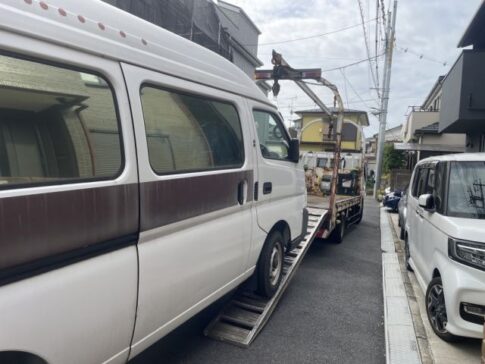 流山市のレッカー車での廃車引き取り